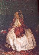 Adolph von Menzel Portrait of Frau Maercker Norge oil painting reproduction